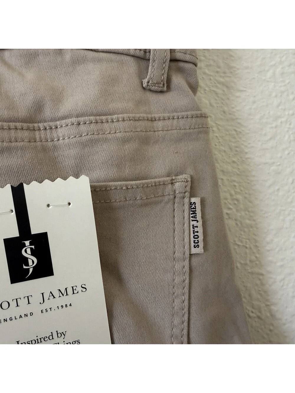 NEW Scott James Cargo Shorts Superior Stretch Size 32 Light Khaki NWT Utility
